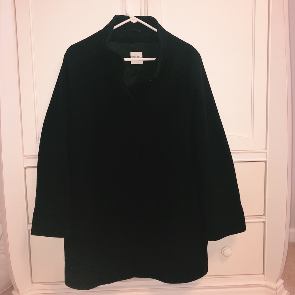 Cinzia Rocca DUE Stand Collar Wool Blend Coat